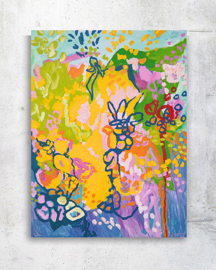 New Start 2, 2022, 40&quot;x30&quot; (Acrylic on canvas)