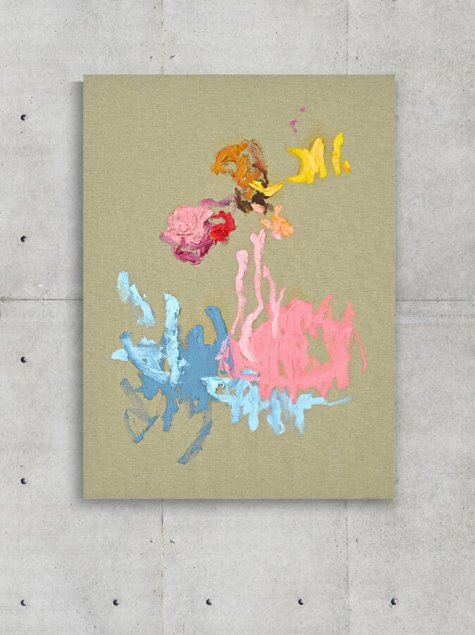 My Thoughts Grew Roots and Forgot to Leave, 2025, 18&quot;x14&quot; (oil on canvas)