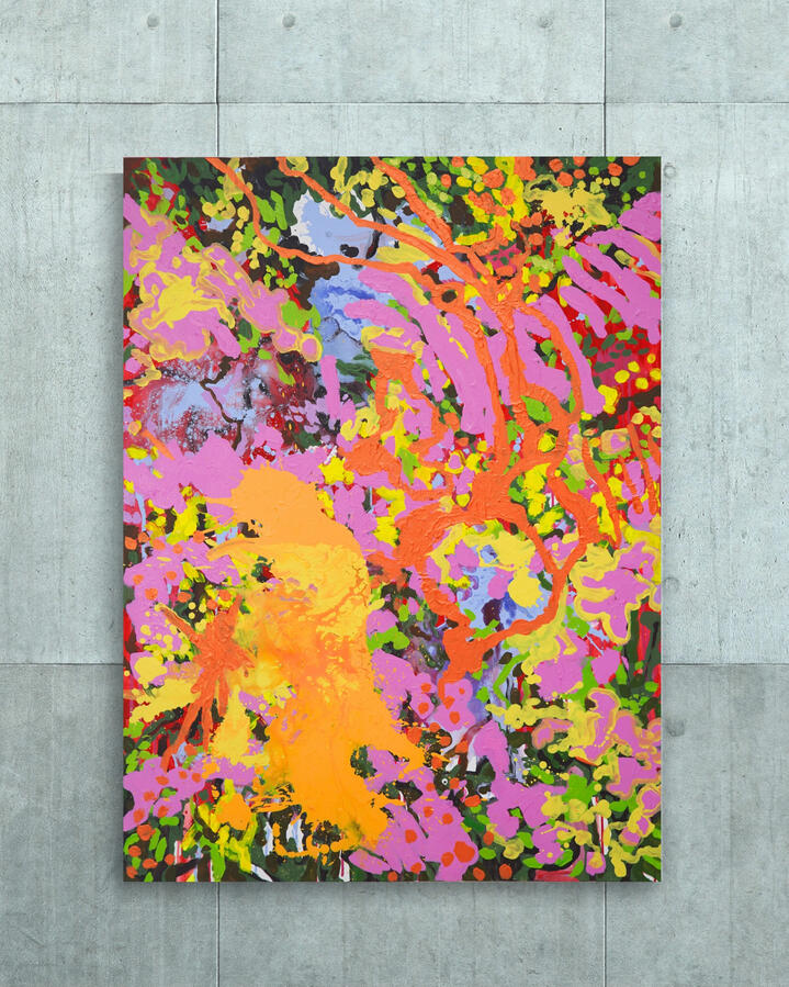 Ikigai, 2023, 48&quot;x36&quot; (Acrylic on canvas)