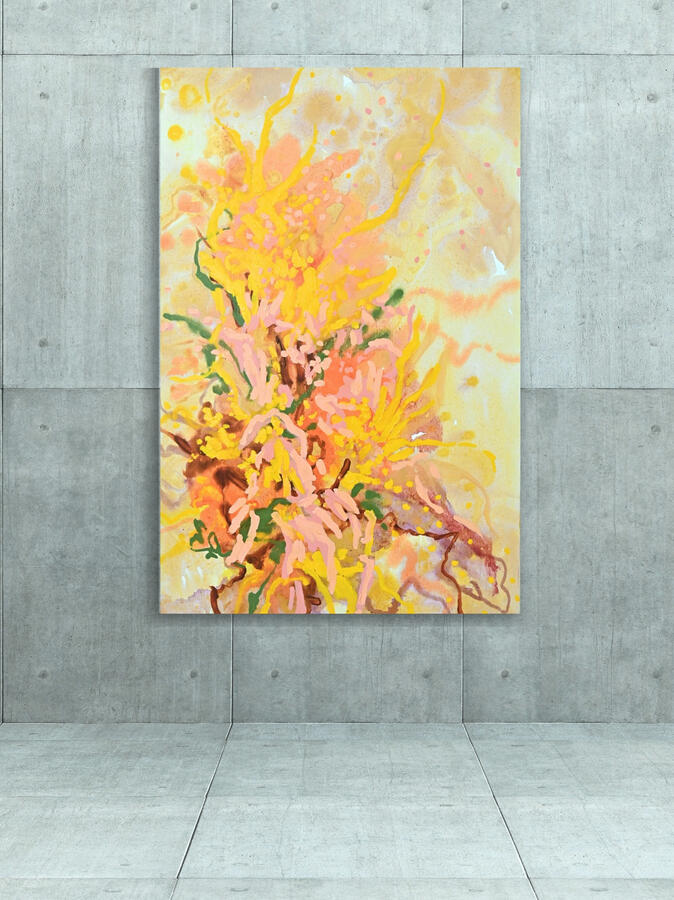 He Captured Sunlight in a Bottle and Set It Free, 2024, 60&quot;x39&quot; (Acrylic on canvas)