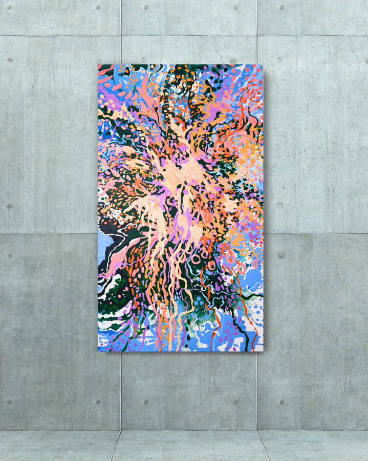 Catharsis, 2022, 60&quot;x36&quot; (Acrylic on canvas)