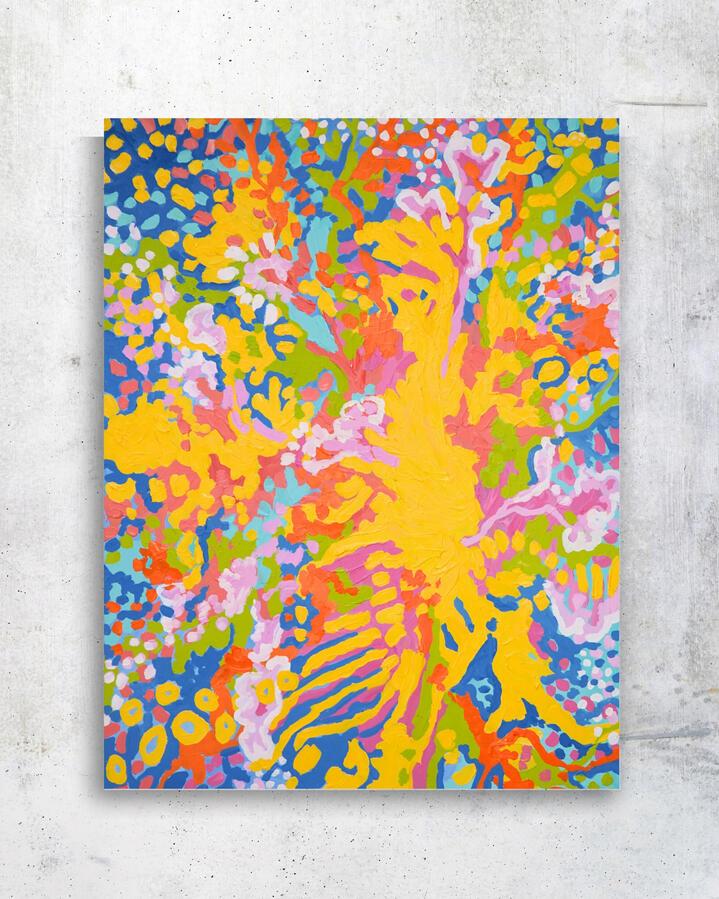 Komorebi, 2022, 40&quot;x30&quot; (Acrylic on canvas)