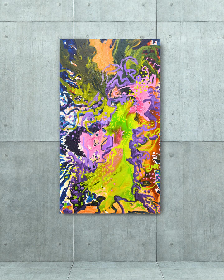 Vagary, 2022, 60&quot;x36&quot; (Acrylic on canvas)