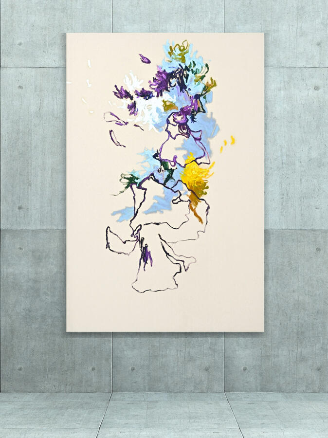 Everything Green Turned Into a Kind of Music, 2025, 68&quot;x45&quot; (oil on canvas)