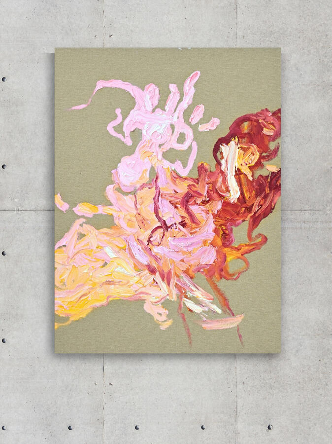 The Moon Was Just an Excuse to Stay Awake, 2025, 18&quot;x14&quot; (oil on canvas)